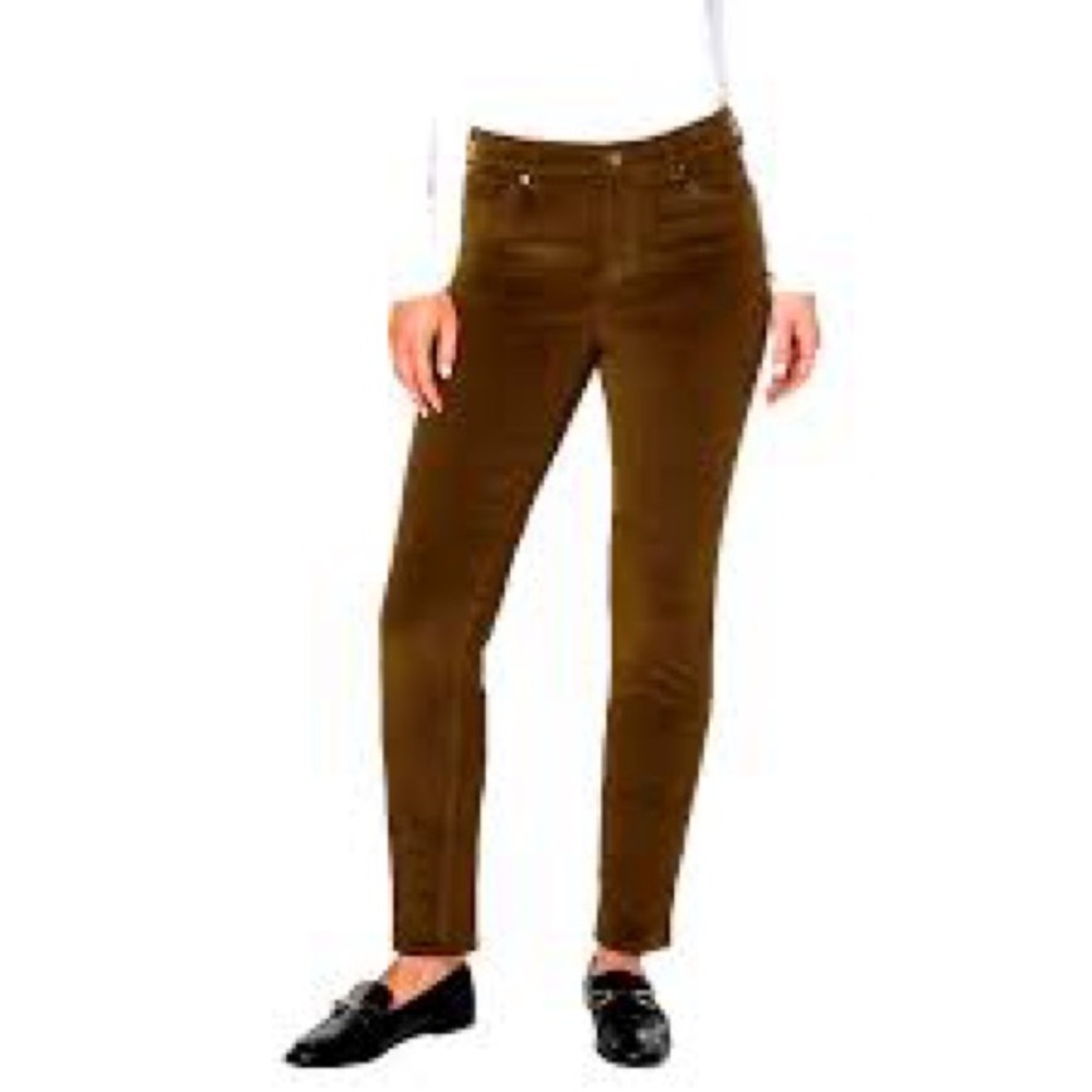 Brown Corduroy Pants Women’s High Rise Straight Leg Well Worn Jeans Size 8 / 29 - Picture 10 of 11